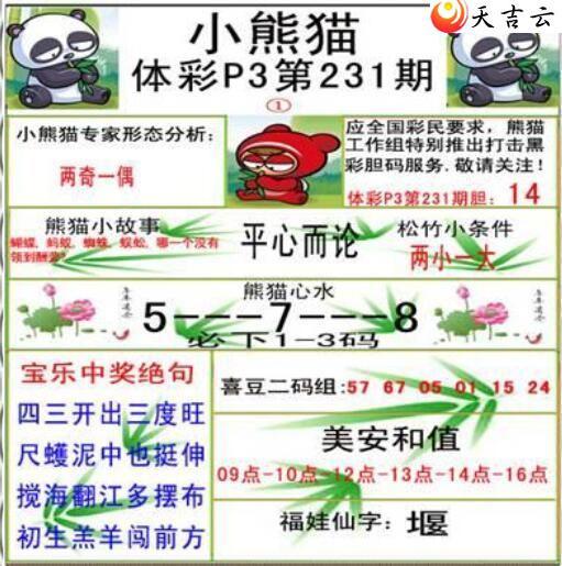 22231期小熊猫图谜2